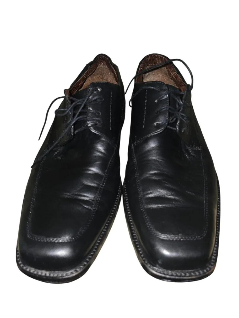 Johnston & Murphy | Shoes | Johnston Murphy Mens Black Leather Lace Up  Square Toe Oxfords Size M | Poshmark
